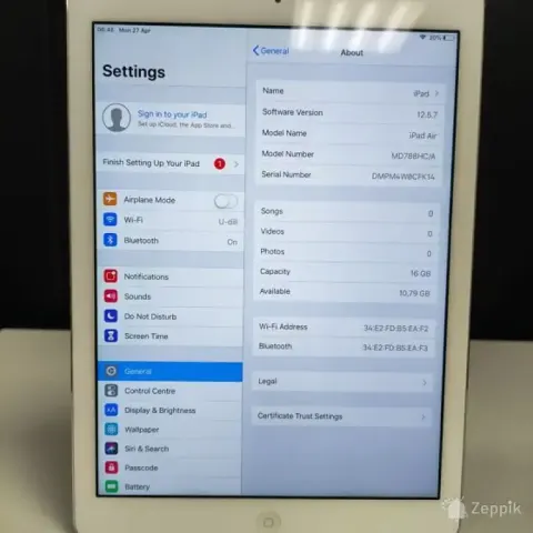 Apple iPad Air 16GB Wi-Fi, (Mudel A1474)