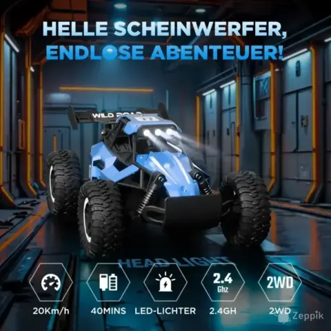 MaxTronic raadioteel juhitav mänguauto, 2,4 GHz