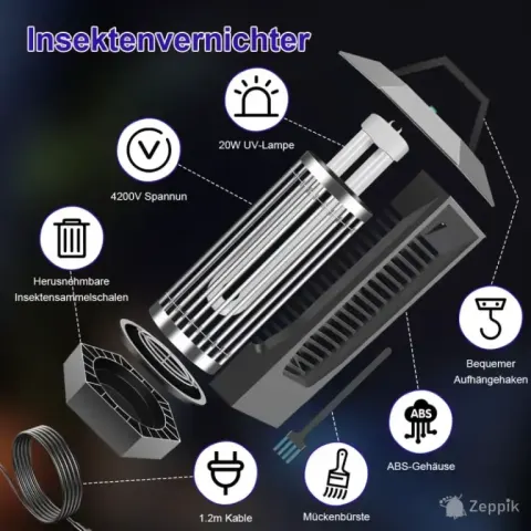 BellaAchtung elektriline sääsetapaja, UV-lamp