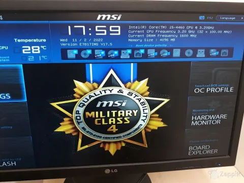 I5-4460/8GB RAM /120GB SSD/500GB HDD