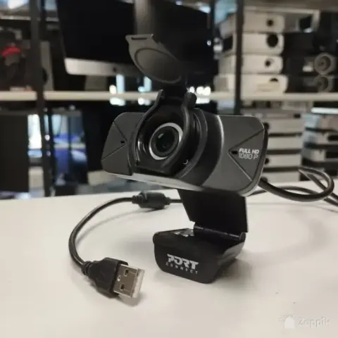 Port Connect Full HD 1080P USB-A & USB-C Webcam 900078
