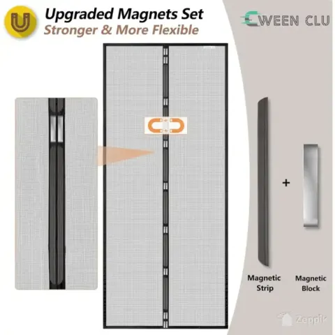 Cween magnetiline sääsevõrk uksele 95×200 cm, must