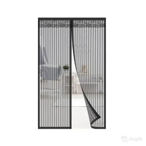 Kiaitre magnetiline sääsevõrk uksele 220 × 100 cm, must