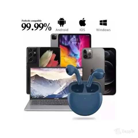Generic Pro 6 juhtmevabad Bluetooth-kõrvaklapid Hi-Fi stereoheliga, sinine