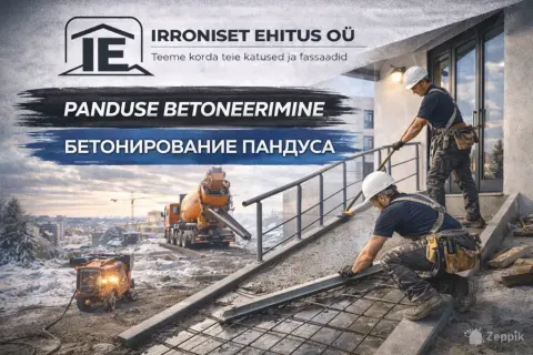 Panduse betoneerimine / Бетонирование пандус