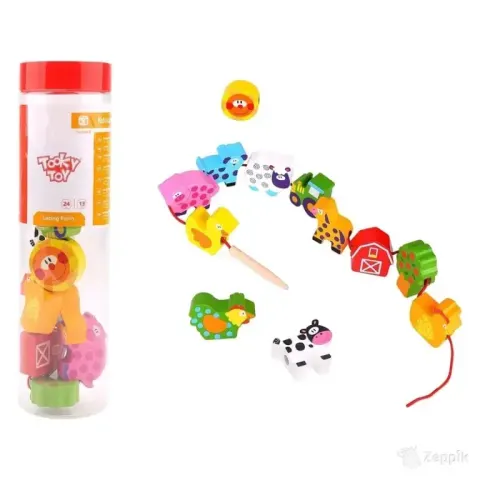 Puidust klotsid "Farm" Andreu Toys TKB510-B