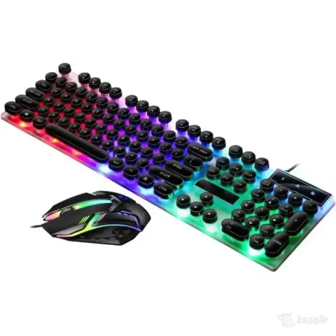 Limeide GTX300 Juhtmega USB LED-klaviatuur hiirega, valge