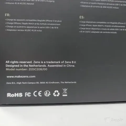 Zens Magnetic + Watch Aluminium Wireless Charger 4-in-1