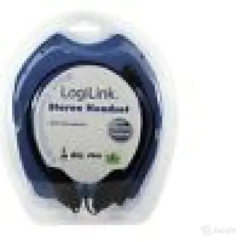 LogiLink juhtmega stereo-peakomplekt mikrofoniga, must