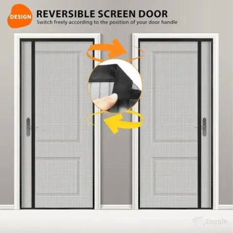 Screen door magnetiline sääsevõrk uksele 120x230 cm, must