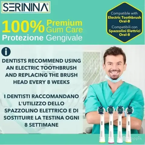 lot uus serinina elektrilise hambaharja otsik oral b 8 tk