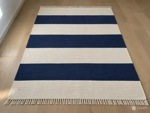 Полосатый хлопковый ковёр 120 × 180 см