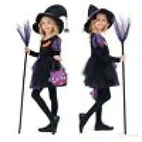 lot uus laste kostuum witch mustlilla l 10 12 a