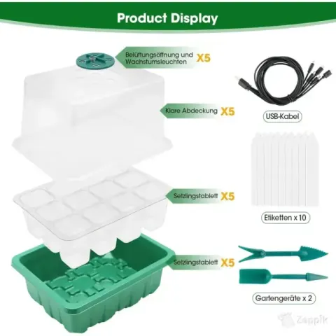 MQHUAYU LED mini-kasvuhoone, 5 tk