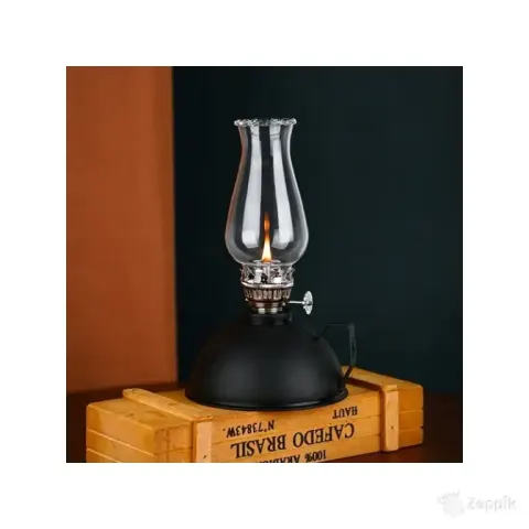 Amanigo petrooleumilamp, 19 cm, matt must Õlilamp