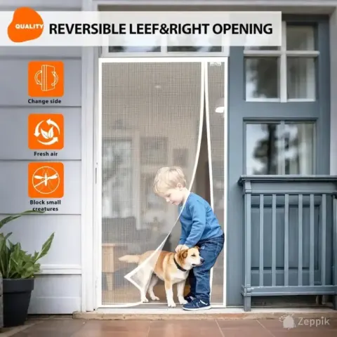 SCREEN DOOR sääsevõrk 110 × 240 cm, valge