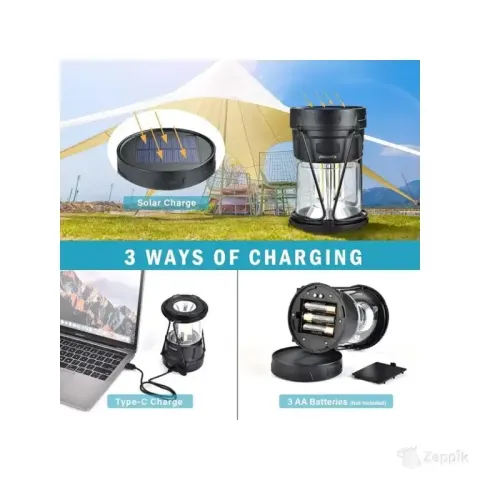 Päikeseenergial töötav matkalatern Eluteng ‎5Mode