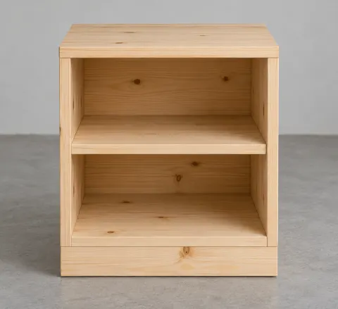 Открытая сосновая прикроватная тумба 40 × 35 × 45 см