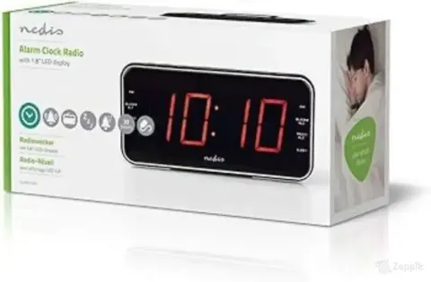 Nedis digitaalne äratuskell ja raadio 1,8" LED – uus