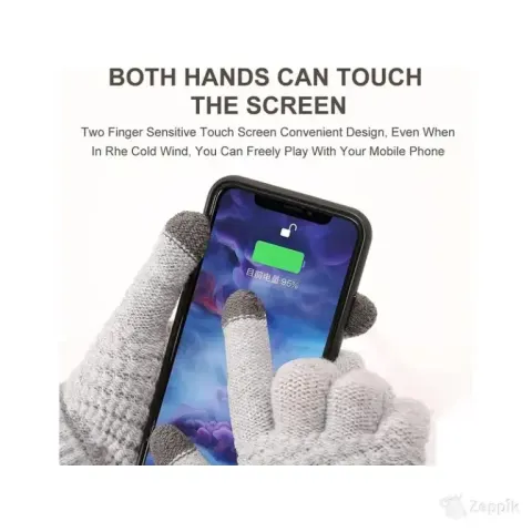 Toulifly talvised kootud Touchscreen kindad, 2 paari