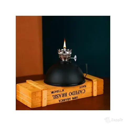 Amanigo petrooleumilamp, 19 cm, matt must Õlilamp