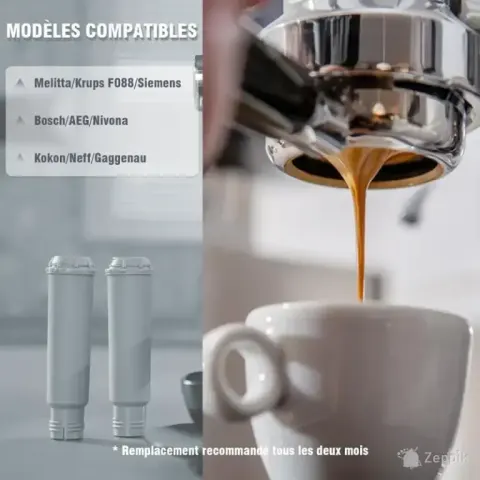 HEOMAITO Filtrikassett kohvimasinale, 4 tk.Krups F088, Melitta