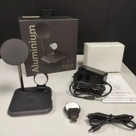 Zens Magnetic + Watch Aluminium Wireless Charger 4-in-1