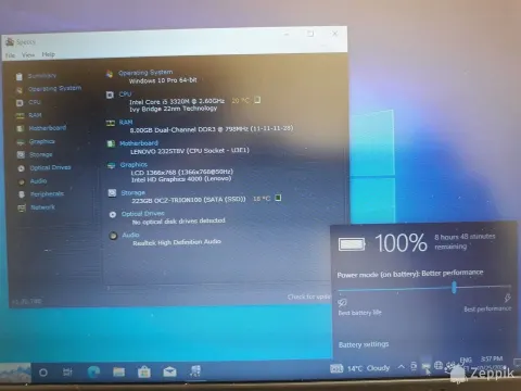 Lenovo X230/i5-3320M/8GB RAM/240GB SSD/8H aku