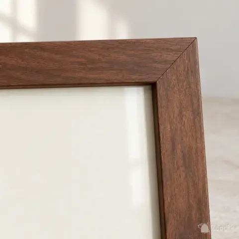 Коричневая деревянная фоторамка 15 × 20 см