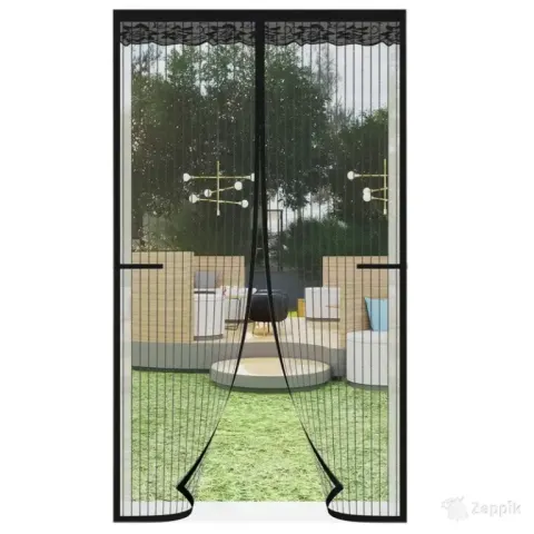 Tread Star magnetiline sääsevõrk uksele, must, 80×200 cm