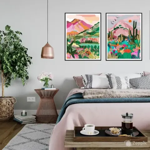 Hongy Maalid nubri järgi, "maastikud", 2 tk, 20 × 30 cm