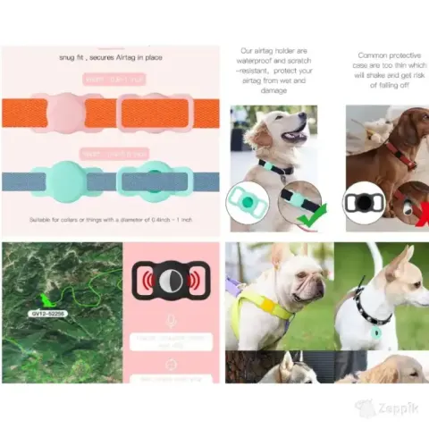 PuppyDoggy GPS-jälgija kaelarihma kaitseümbris, L, 2 tk Airtag