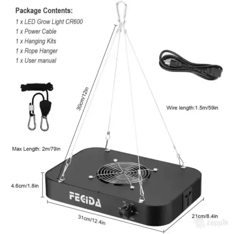 Fecida LED taimelamp 600 W