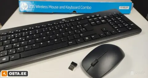 HP 235 juhtmevaba klaviatuur ja hiir, USB, must