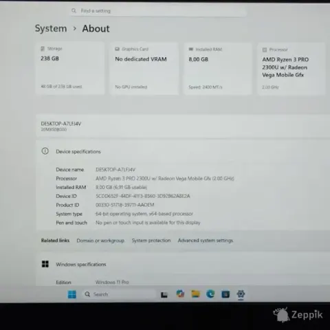 Lenovo A285 sülearvuti Ryzen 3 PRO / 8GB / 238GB/Windows 11