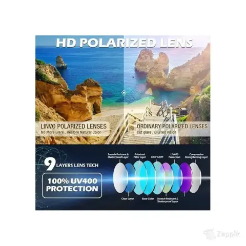 Linvo polariseeritud retro päikeseprillid, 3 tk