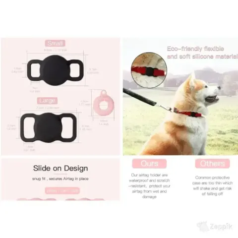 PuppyDoggy GPS-jälgija kaelarihma kaitseümbris, L, 2 tk Airtag