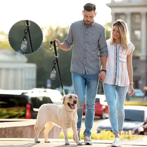 PuppyDoggy koerakakakottide hoidja (4 tk, must + roosa)