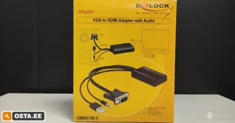 Delock VGA HDMI adapter (USB toide + heli tugi)