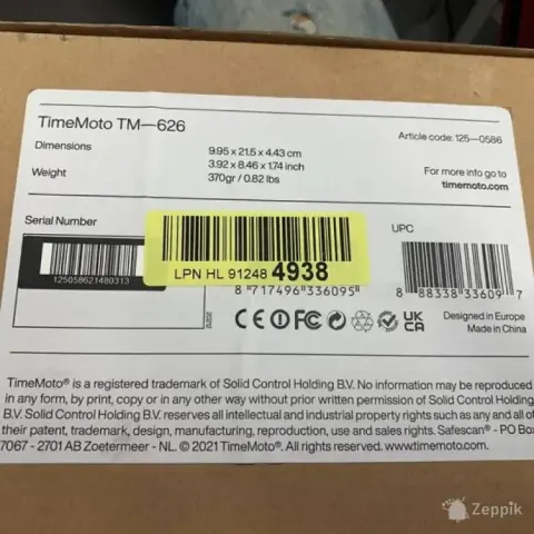 lot safescan timemoto tm 626 rfid tooajaarvestussusteem