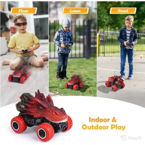 RC auto Dinosaur Vatos, punane/must