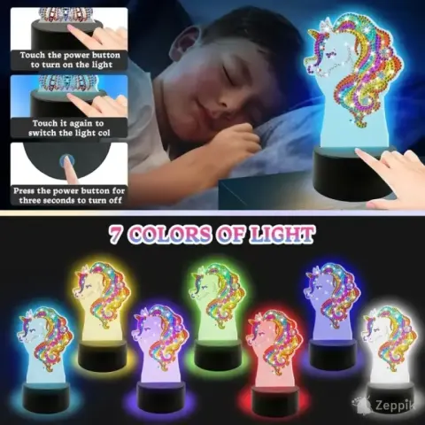 FOHYLOY käsitöökomplekt, teemantmosaiik ja lamp