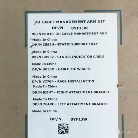 Uus Dell 2U kaablite juhtimise käsi Kit DP/N 0YF1JW