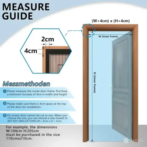 Sha2wen magnetiline sääsevõrk uksele 75 × 195 cm, must