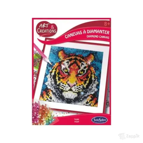 Mosaiik tähtede järgi Tiger (läikivad käsitööliitrid)