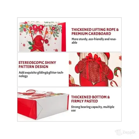 myforHD jõulukinkekottide komplekt - 12tk XL