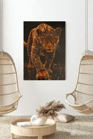 Metallist pilt 4K (aluminium) - leopard