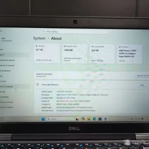Dell Latitude 5495, Ryzen 5 PRO, 16GB RAM, 512GB SSD NVMe