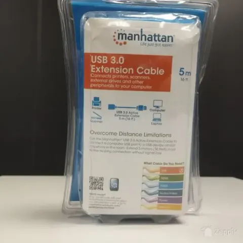 Manhattan USB aktiivpikenduskaabel 16 ft (5 m), USB 2.0