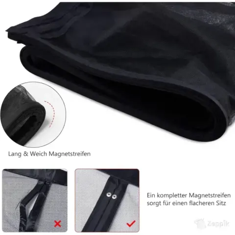 Lineware magnetiline sääsevõrk uksele 152 × 205 cm, must
